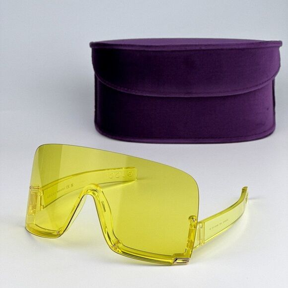 NEW Gucci GG1631S 009 Yellow Shield Unisex Sunglasses GG 1631S - Picture 1 of 11